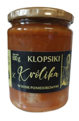 KLOPSIKI Z KRÓLIKA W SOSIE POMIDOROWYM 500 g - AMCIU