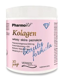 KOLAGEN O SMAKU BRZOSKWINIA - BANAN BEAUTY FORMULA BEZGLUTENOWY 174 g - PHARMOVIT