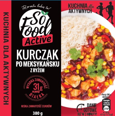 KURCZAK PO MEKSYKAŃSKU Z RYŻEM 380 g - SO FOOD (ACTIVE)