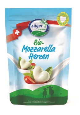 MOZZARELLA W KSZTAŁCIE SERC BIO 260 g (130 g) - ZUGER