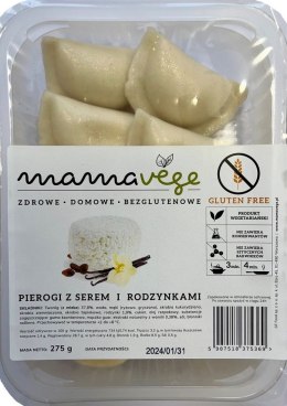 PIEROGI Z SEREM I RODZYNKAMI BEZGLUTENOWE 275 g - MAMA VEGE