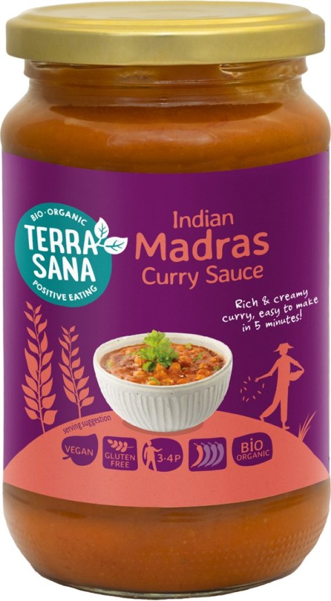 SOS CURRY INDIAN MADRAS BEZGLUTENOWY BIO 350 g - TERRASANA