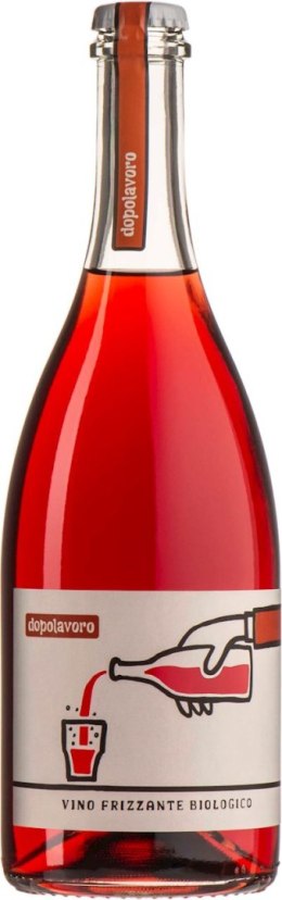 WINO DOPOLAVORO FRIZZANTE ROSSO CZERWONE WYTRAWNE LEKKO MUSUJĄCE BIO 0,75 L (WŁOCHY)