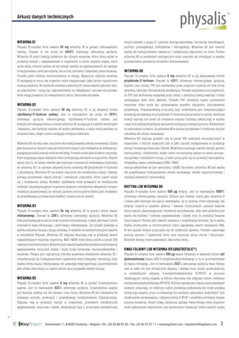 WITAMINA B COMPLEX FORTE 30 TABLETEK - PHYSALIS