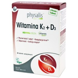 WITAMINA K2 + D3 60 TABLETEK PODJĘZYKOWYCH - PHYSALIS