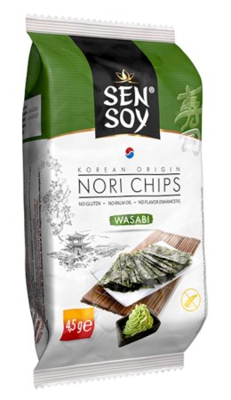 CHIPSY NORI WASABI BEZGLUTENOWE 4,5 g - SEN SOY