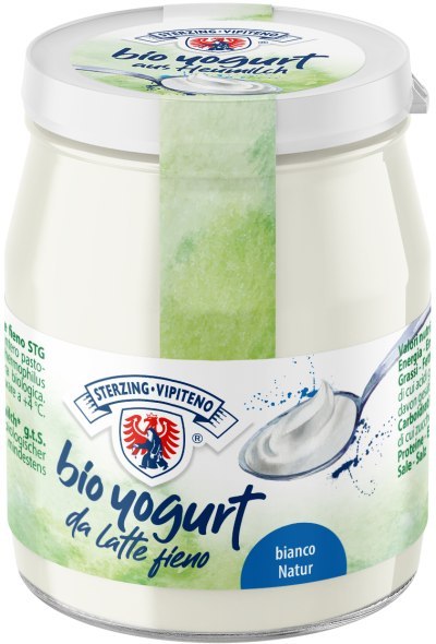 JOGURT NATURALNY Z MLEKA SIENNEGO 3,5 % BIO 150 g (SŁOIK) - STERZING-VIPITENO