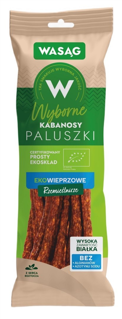 KABANOSY RZEMIEŚLNICZE BIO 90 g - WASĄG (NA ZAMÓWIENIE)