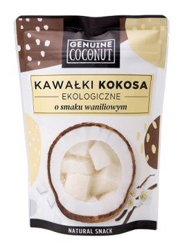 KOKOS KAWAŁKI ŚWIEŻE O SMAKU WANILIOWYM BEZGLUTENOWE BIO 100 g - GENUINE COCONUT