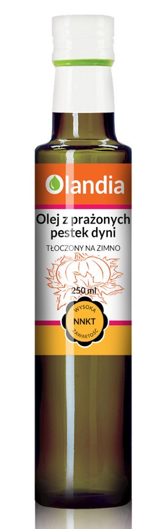 OLEJ Z PRAŻONYCH PESTEK DYNI TŁOCZONY NA ZIMNO 250 ml - OLANDIA
