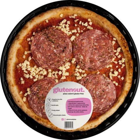 PIZZA Z SEREM MOZZARELLA I KIEŁBASĄ SALAMI BEZGLUTENOWA 330 g - GLUTEN OUT