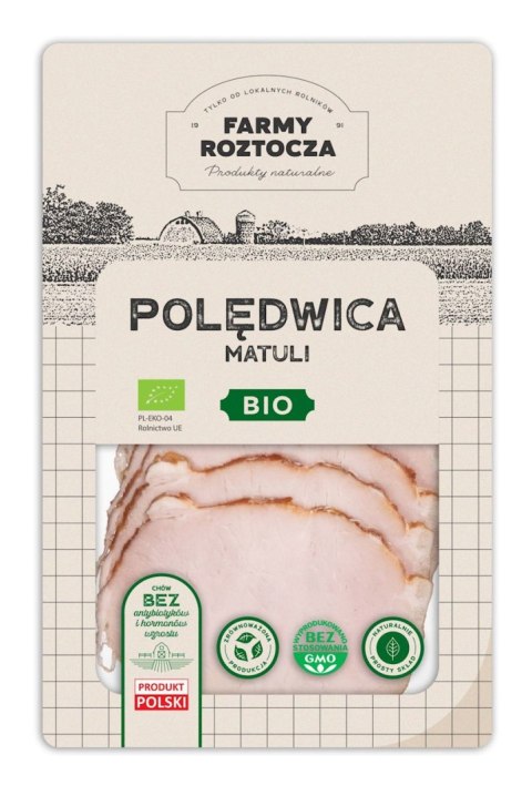POLĘDWICA MATULI PLASTRY BIO 100 g - FARMY ROZTOCZA (Z PÓŁKI)