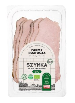 SZYNKA NA SOLI MORSKIEJ PLASTRY BIO 100 g - FARMY ROZTOCZA (NA ZAMÓWIENIE)