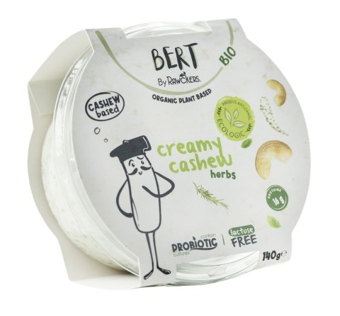 WEGAŃSKA ALTERNATYWA SERKA ŚMIETANKOWEGO Z ORZECHÓW NERKOWCA I ZIÓŁ BIO 140 g - BERT