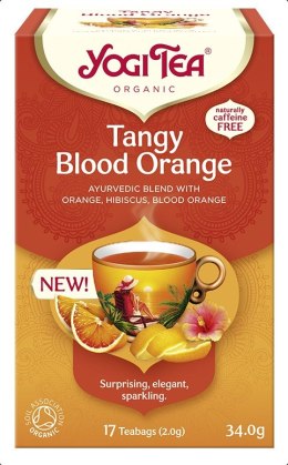 HERBATKA ORZEŹWIAJĄCA CZERWONA POMARAŃCZA (TANGY BLOOD ORANGE) BIO (17 x 2 g) 34 g - YOGI TEA