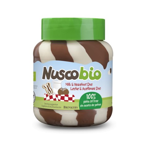 KREM DUO ORZECHOWO - KAKAOWO - MLECZNY BIO 400 g - NUSCOBIO