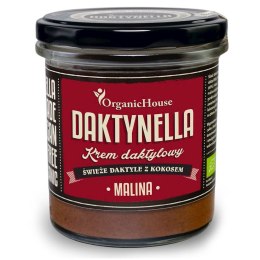 KREM KOKOS - DAKTYLE MEDJOOL - MALINA BEZGLUTENOWY BIO 280 g - ORGANICHOUSE (DAKTYNELLA)