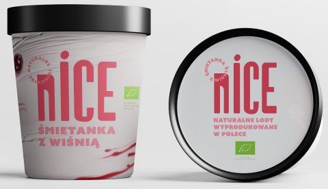 LODY ŚMIETANKA Z WIŚNIĄ BIO 475 ml - NICE