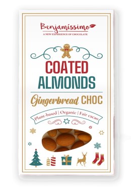 MIGDAŁY W CZEKOLADZIE PIERNIKOWEJ Z POSYPKĄ BEZGLUTENOWE BIO 60 g - BENJAMISSIMO (PRODUKT SEZONOWY)
