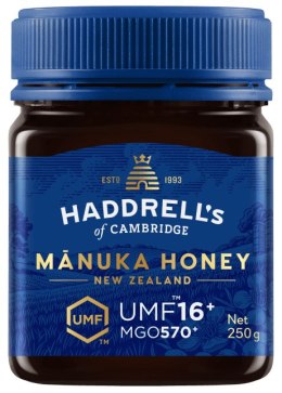 MIÓD MANUKA MGO 570+ UMF 16+ 250 g - HADDRELL'S OF CAMBRIDGE