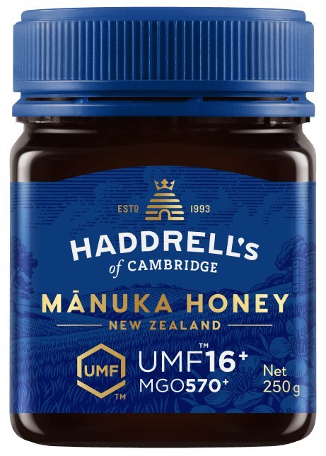 MIÓD MANUKA MGO 570+ UMF 16+ 250 g - HADDRELL'S OF CAMBRIDGE