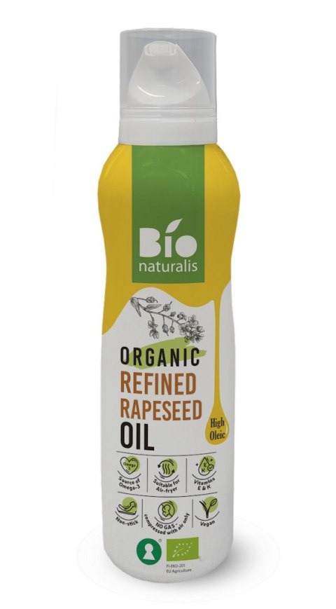 OLEJ RZEPAKOWY (SPRAY) TŁOCZONY NA ZIMNO OMEGA-3 BIO 200 ml - EKKO (BIONATURALIS)