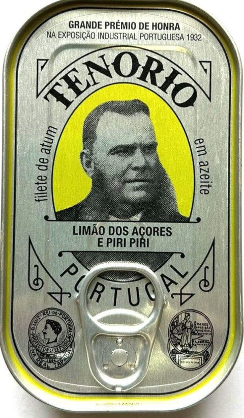 TUŃCZYK FILETY W OLIWIE Z OLIWEK Z CYTRYNĄ I PAPRYCZKĄ PIRI PIRI 120 g (78 g) - TENORIO