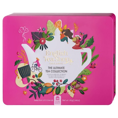 ZESTAW HERBAT I HERBATEK CODZIENNYCH BIO W PUSZCE (THE ULTIMATE - 6 SMAKÓW) (36 x 1,96 g) 70,5 g - ENGLISH TEA SHOP ORGANIC