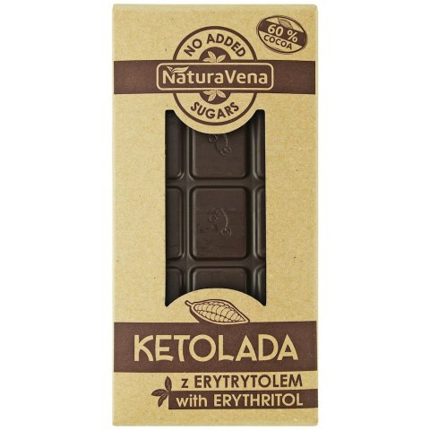 CZEKOLADA GORZKA 60 % KETOLADA 100 g - NATURAVENA
