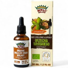 EKSTRAKT Z ZIELONYCH ŁUPIN ORZECHÓW WŁOSKICH W KROPLACH BIO 50 ml - ROYAL BRAND