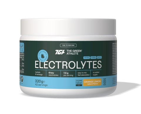 ELEKTROLITY O SMAKU POMARAŃCZY I CYTRYNY BEZGLUTENOWE 320 g - THE GREEN ATHLETE