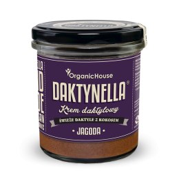 KREM KOKOS - DAKTYLE MEDJOOL - JAGODA BEZGLUTENOWY BIO 280 g - ORGANICHOUSE (DAKTYNELLA)