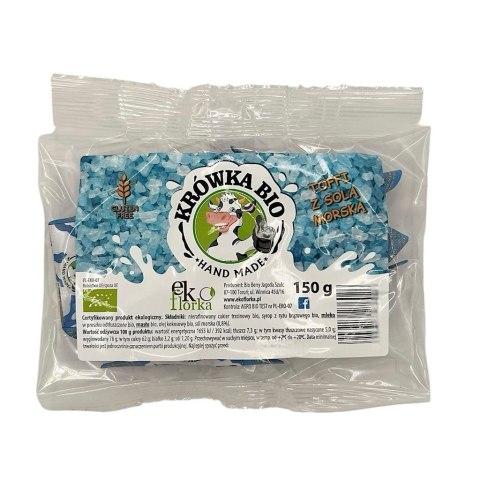 KRÓWKI TOFFI Z SOLĄ MORSKĄ BEZGLUTENOWE BIO 150 g - EKOFLORKA