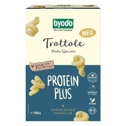 MAKARON PROTEINOWY (SEMOLINOWY Z DYNIĄ) SPIRALE TROTTOLE BIO 400 g - BYODO