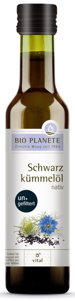 OLEJ Z CZARNUSZKI NIEFILTROWANY TŁOCZONY NA ZIMNO BIO 250 ml - BIO PLANETE