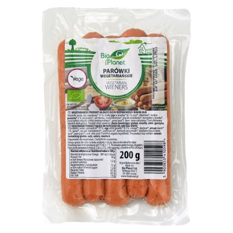 PARÓWKI WEGETARIAŃSKIE BIO 200 g - BIO PLANET