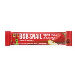 PRZEKĄSKA ROLL LONG JABŁKO - TRUSKAWKA BEZ DODATKU CUKRÓW 15 g - BOB SNAIL