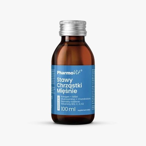 SHOT KOLAGEN NA STAWY, CHRZĄSTKI, MIĘŚNIE BEZGLUTENOWY 100 ml - PHARMOVIT (SUPPLES & GO)