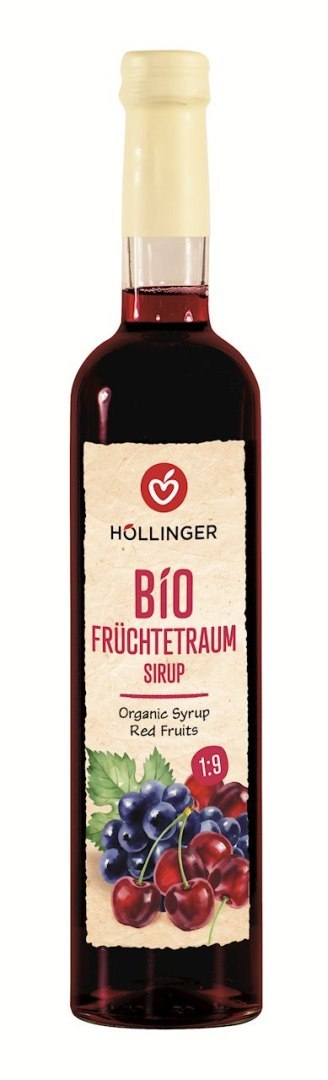 SYROP O SMAKU CZERWONYCH OWOCÓW BIO 500 ml - HOLLINGER