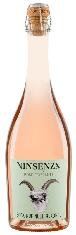 WINO BEZALKOHOLOWE FRIZZANTE RÓŻOWE SŁODKIE MUSUJĄCE BIO 750 ml - VINSENZA (RIEGEL)