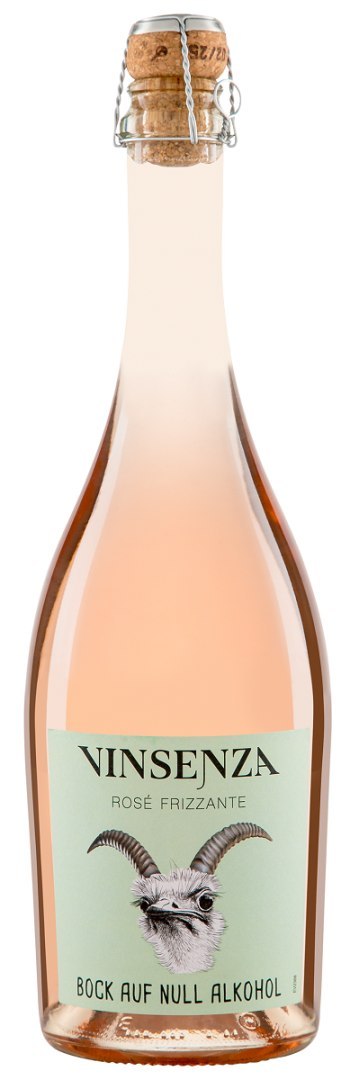 WINO BEZALKOHOLOWE FRIZZANTE RÓŻOWE SŁODKIE MUSUJĄCE BIO 750 ml - VINSENZA (RIEGEL)