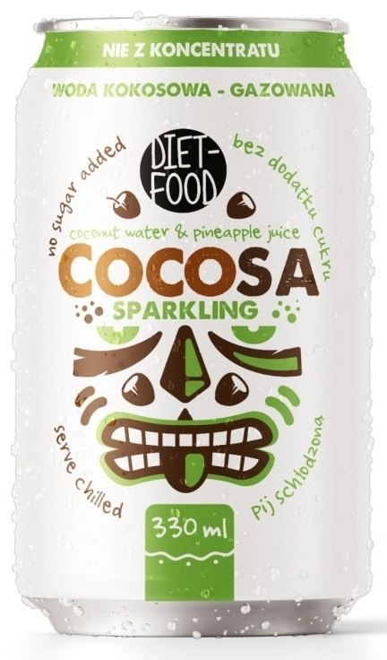 WODA KOKOSOWA GAZOWANA 330 ml - DIET-FOOD (COCOSA)